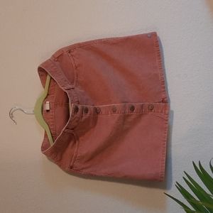 Roxy Peach Pink Corduroy Skirt L